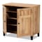 Baxton Studio Glidden ModernOak Brown Finished Wood 2-Door Shoe Storage Cabinet 196-11929-ZORO - alternate 5